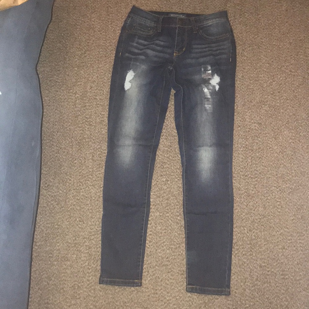 🆕 Aeropostale Dark Wash Ripped Jegging 2R